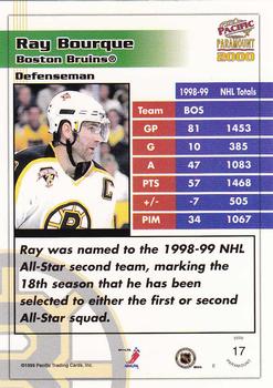 1999-00 Pacific Paramount #17 Ray Bourque Back