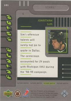 1999-00 SP Authentic #101 Jon Sim Back