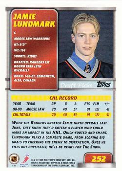1999-00 Topps #252 Jamie Lundmark Back