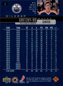 1999-00 Upper Deck #3 Wayne Gretzky Back