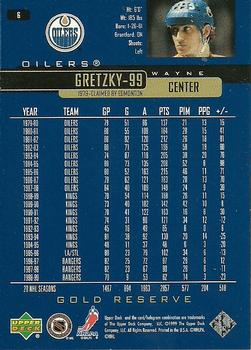 1999-00 Upper Deck Gold Reserve #6 Wayne Gretzky Back