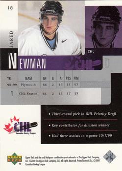 1999-00 Upper Deck Prospects #18 Jared Newman Back