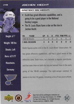 1999-00 Upper Deck Wayne Gretzky #148 Jochen Hecht Back