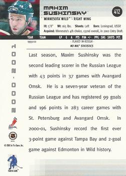 2000-01 Be a Player Memorabilia #412 Maxim Sushinski Back
