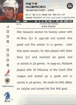 2000-01 Be a Player Memorabilia #454 Petr Hubacek Back