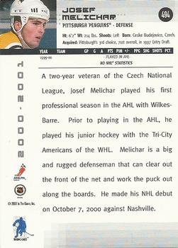 2000-01 Be a Player Memorabilia #494 Josef Melichar Back