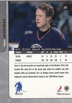 2000-01 Be a Player Signature Series #28 Janne Niinimaa Back