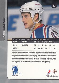 2000-01 Be a Player Signature Series #37 Adam Graves Back