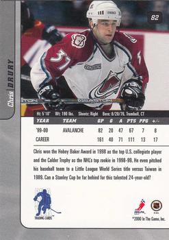 2000-01 Be a Player Signature Series #82 Chris Drury Back