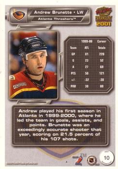 2000-01 Pacific Paramount #10 Andrew Brunette Back