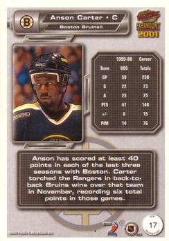 2000-01 Pacific Paramount #17 Anson Carter Back