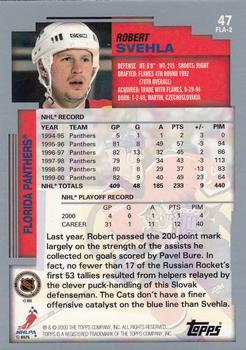 2000-01 Topps #47 Robert Svehla Back