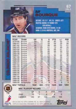 2000-01 Topps #67 Ray Bourque Back