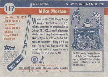2000-01 Topps Heritage #117 Mike Mottau Back
