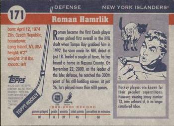 2000-01 Topps Heritage #171 Roman Hamrlik Back