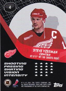 2000-01 Topps Stars #4 Steve Yzerman Back