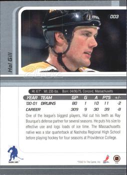 2001-02 Be a Player Signature Series #003 Hal Gill Back