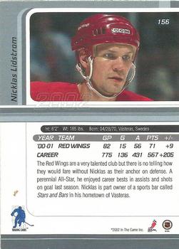 2001-02 Be a Player Signature Series #156 Nicklas Lidstrom Back