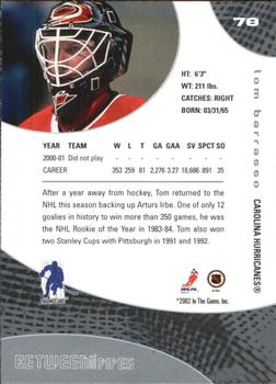 2001-02 Be a Player Between the Pipes #78 Tom Barrasso Back