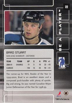 2001-02 Be a Player Memorabilia #22 Brad Stuart Back