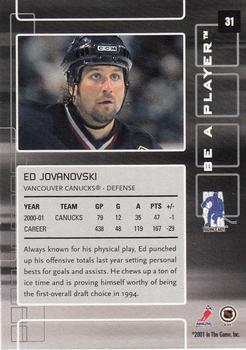 2001-02 Be a Player Memorabilia #31 Ed Jovanovski Back