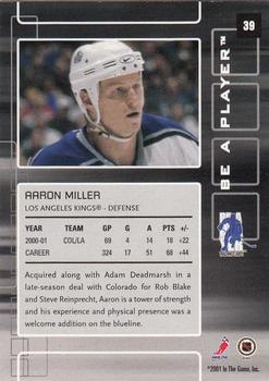 2001-02 Be a Player Memorabilia #39 Aaron Miller Back