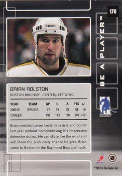 2001-02 Be a Player Memorabilia #170 Brian Rolston Back