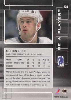 2001-02 Be a Player Memorabilia #274 Marian Cisar Back