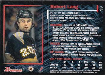 2001-02 Bowman YoungStars #99 Robert Lang Back