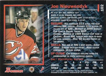 2001-02 Bowman YoungStars #102 Joe Nieuwendyk Back