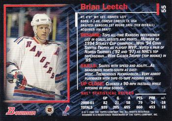 2001-02 Bowman YoungStars #55 Brian Leetch Back