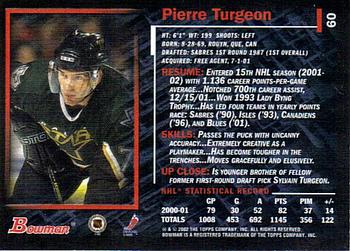2001-02 Bowman YoungStars #60 Pierre Turgeon Back