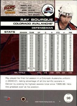2001-02 Pacific #98 Ray Bourque Back