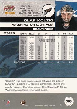2001-02 Pacific #395 Olaf Kolzig Back