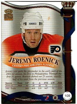 2001-02 Pacific Crown Royale #109 Jeremy Roenick Back