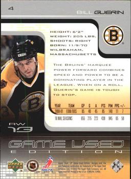 2001-02 SP Game Used #4 Bill Guerin Back