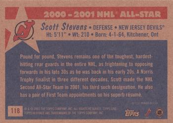 2001-02 Topps Heritage #118 Scott Stevens Back