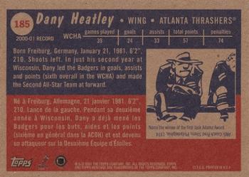 2001-02 Topps Heritage #185 Dany Heatley Back