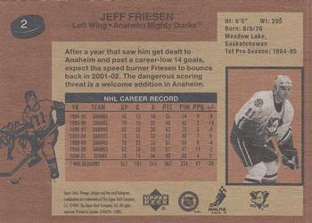 2001-02 Upper Deck Vintage #2 Jeff Friesen Back