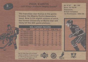 2001-02 Upper Deck Vintage #3 Paul Kariya Back