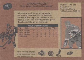2001-02 Upper Deck Vintage #46 Shane Willis Back