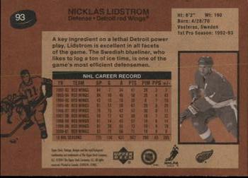 2001-02 Upper Deck Vintage #93 Nicklas Lidstrom Back