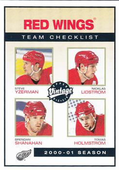 2001-02 Upper Deck Vintage #96 Red Wings Checklist Front