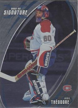 2002-03 Be a Player Signature Series #065 Jose Theodore Front
