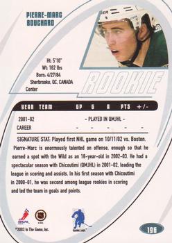 2002-03 Be a Player Signature Series #196 Pierre-Marc Bouchard Back