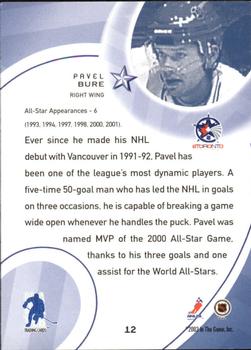 2002-03 Be a Player All-Star Edition #12 Pavel Bure Back