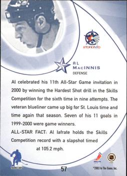 2002-03 Be a Player All-Star Edition #57 Al MacInnis Back