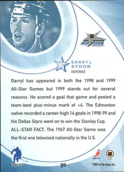 2002-03 Be a Player All-Star Edition #90 Darryl Sydor Back