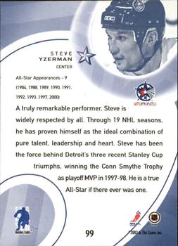 2002-03 Be a Player All-Star Edition #99 Steve Yzerman Back