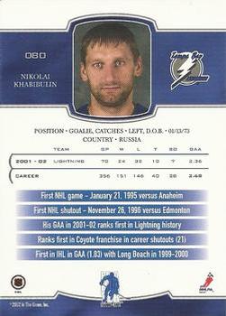 2002-03 Be a Player First Edition #080 Nikolai Khabibulin Back